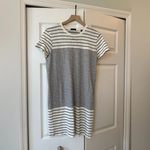 ATM Variegated Stripe Short Sleeve T-Shirt Dress NWT - Picture 5 of 13